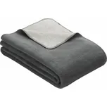 Ibena Uni Doubleface deka Dublin antracit 150x200cm