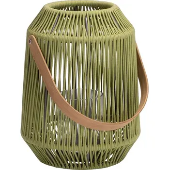 Lucerna Stern Lucerna Nele velká, Stern, kulatá průměr 39 x výška 50 cm, rám hliník anthracite, lanko coral, teaková rukojeť