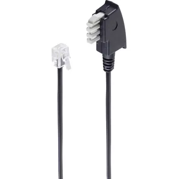 Shiverpeaks fax kabel [1x telefonní zástrčka TAE-N - 1x RJ11 zástrčka 6p4c] 6 m černá