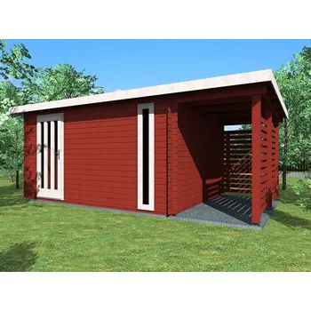 Zahradní domek Evald 400x350 33 mm + přístavba