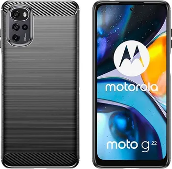 Pouzdro na mobilní telefon Winner Group Carbon pro Motorola Moto G22/E32s 4G černé