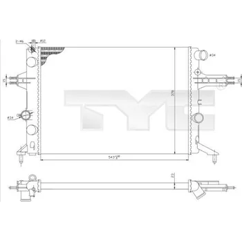 Chladič motoru Chladič, chlazení motoru TYC 725-0021