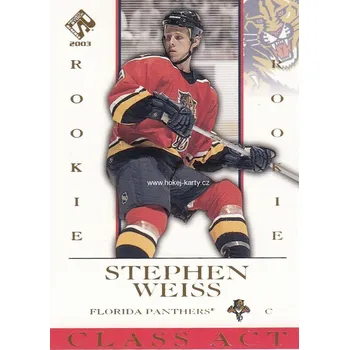 Sběratelská karetní hra insert RC karta STEPHNE WEISS 02-03 Private Stock Reserve Class Act číslo 9