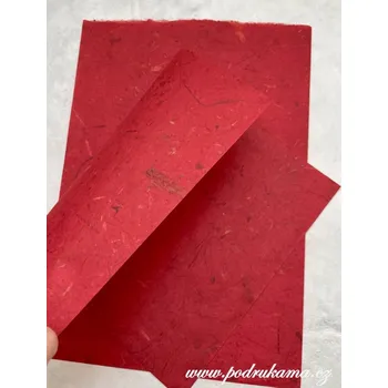 Umělecký papír Sapaimport Morušový papír Banán - červený Velikost: 23x32 cm, balení 10 ks