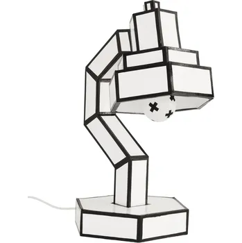 Lampička Stolní lampa CUT & PASTE Seletti 58 cm černobílá