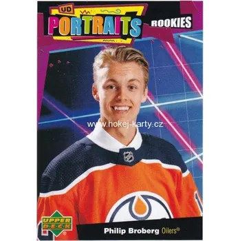 Sběratelská karetní hra insert RC karta PHILIP BROBERG 20-21 UD Ser. 2 Portraits Rookies číslo P-89