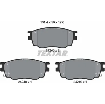Brzdová destička Sada brzdových destiček, kotoučová brzda TEXTAR 2424601