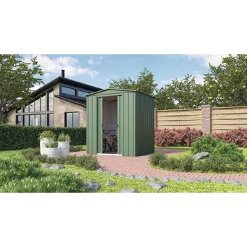 Zahradní domek Plechový zahradní domek GLOBEL Dream 6x5 171 x 144 cm zelený