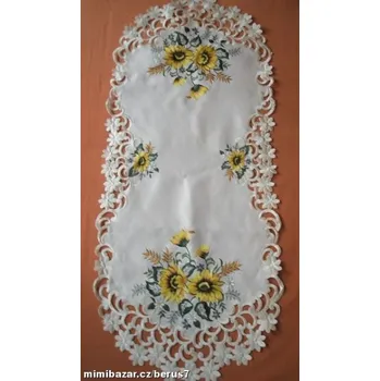 ubrus UBRUS vyšívaný 90 x 43 Slunečnice