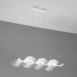 Fabas 3626-49-102 Sylvie, závěsné svítidlo z bílého metakrylátu, LED 40W 3000K, délka 78cm