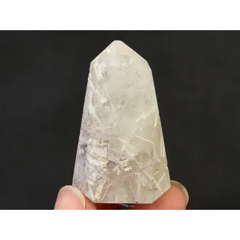 Sběratelství Křišťál s inkluzemi broušená špice 35g