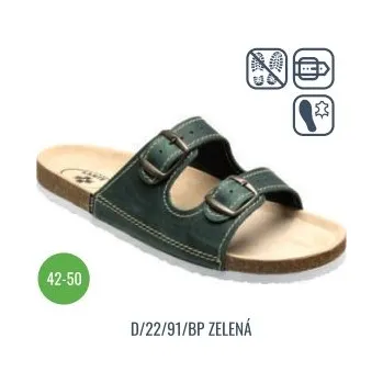 Pánská zdravotní obuv Santé D/22N/91/BP ZELENÁ Barva: Zelená, Velikost: 45, Stélka: Kožená