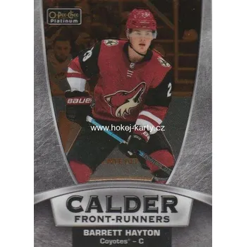 Sběratelská karetní hra insert RC karta BARRETT HAYTON 19-20 OPC Platinum Calder Front-Runners