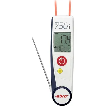 Domácí teploměr ebro TLC 750i-V2 infračervený a vpichovací teploměr (HACCP), typ senzoru T , kompatibilní s HACCP, kontaktní měření, bezdotykové IR měření