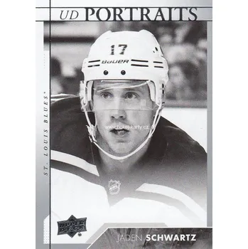 Sběratelská karetní hra insert karta JADEN SCHWARTZ 17-18 UD Ser. 1 Portraits číslo P-15