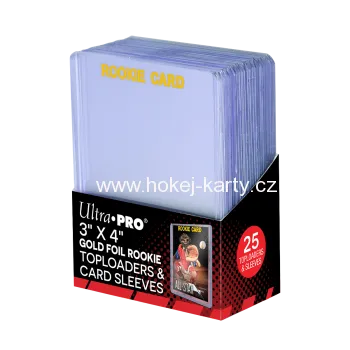 Obal pro sběratelský předmět UP Plastový toploader Rookie 35pt + Sleeves, balení 25 ks