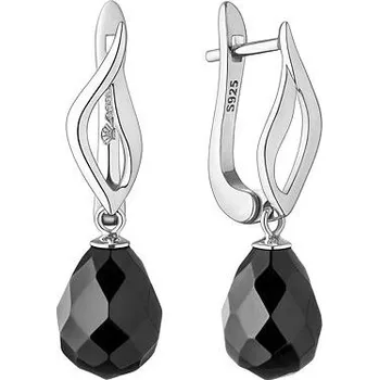 Náušnice Stříbrné náušnice Rosie s pravým onyxem GRP22385EONX