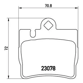 Brzdová destička Sada brzdových destiček, kotoučová brzda BREMBO P 50 042