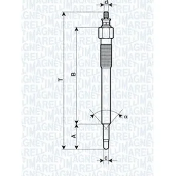 Zapalovací a žhavicí svíčka Žhavicí svíčka MAGNETI MARELLI 062900075304