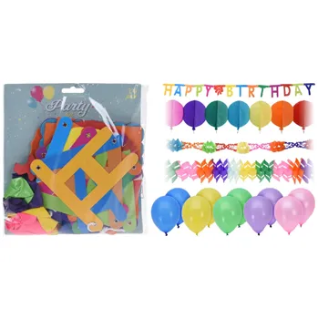 Party dekorace Dekorace Párty sada 14-dílná (3+1 girlanda, 10x balonek)