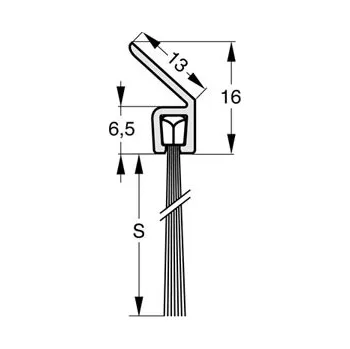 Stavební profil kartáč STRIBO PRO Y3 (Y3.34 elox Al 100cm / 1ks)
