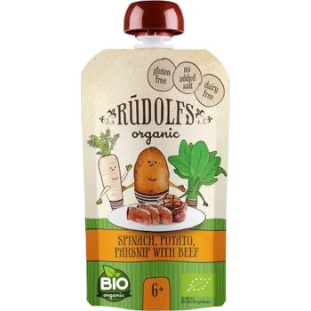Rudolfs Kapsička špenát, brambory, pastynák s hovězím masem BIO 110 g