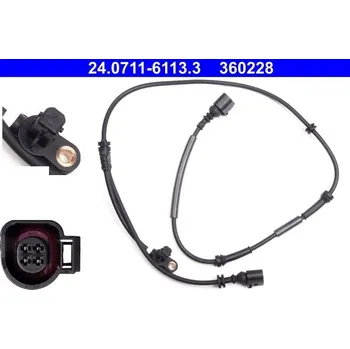 Přislušenství brzdového systému Snímač, počet otáček kol ATE 24.0711-6113.3