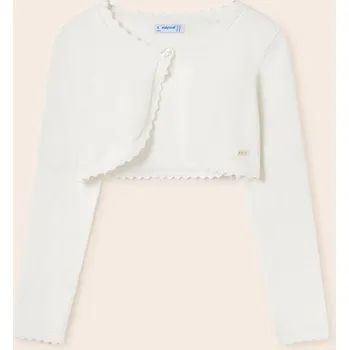 Dětská móda Dívčí svetr, bolerko Mayoral 332 smetanový, černý Rozměr: 162 (16 let)