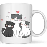 Hrneček - Kočičky a srdíčka