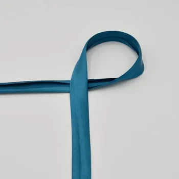 Saténový lemovací proužek, zažehlený, petrolejový, 20mm