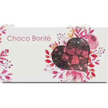 Čokoláda Chocobonte Hořká čokoláda s malinami, ostružinami a černým rybízem - srdce