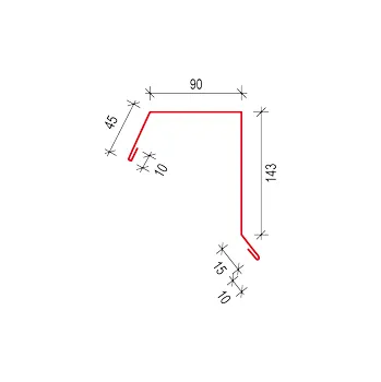 Střešní krytina Závětrná lišta Satjam ZLF Povrchová úprava: Purmat PUM, Barva krytiny: Černá RR033