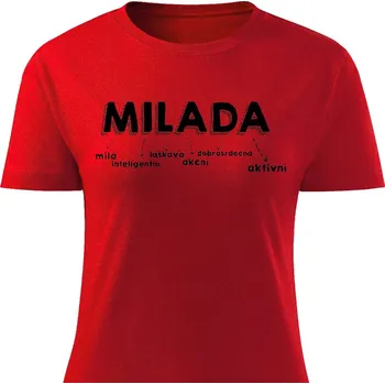 Dámské tričko Milada Barva: Červená, Velikost: XXL