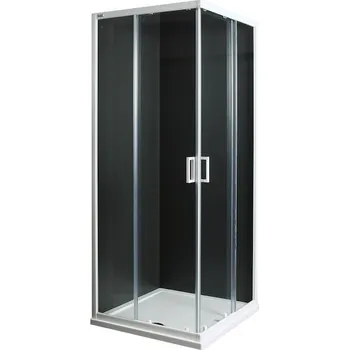 Sprchový kout, čtverec, bílý lesklý profil Lyra Plus Sklo transparentní H2513810006681