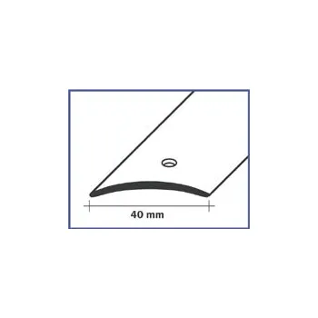 Příslušenství ke karavanu Přechodový profil 40 mm na koberce / vruty (270 cm / stříbrný / 1ks)