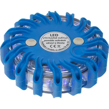 Maják CarClever AKU bezpečnostní LED modré světlo na magnet s 9 funkcemi -