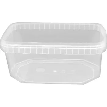 Dóza na potraviny dóza obdélníková 1 350 ml, PP - transparentní (10 ks/balení)