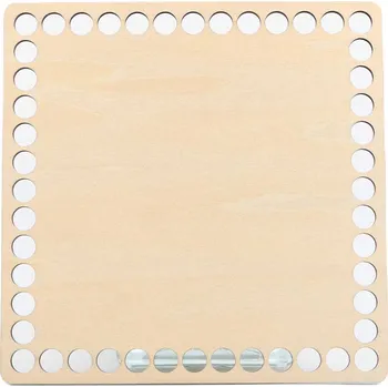 Pro Háčkování Dno na košík čtverec 15x15 cm bříza