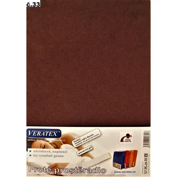 Prostěradlo Froté prostěradlo postýlka 60x120 cm (č.33-hnědá)