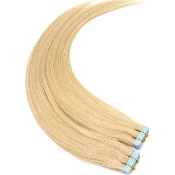 Příčesek 40cm Tape hair / pu extension / Tape IN lidské vlasy remy – nejsvětlejší blond