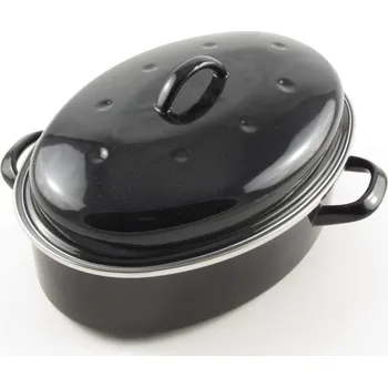 Pekáč smaltovaný ovál s víkem 32 cm
