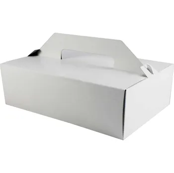 Jednorázové nádobí nosič na zákusky papírový 270x180x80mm (50 ks/balení)