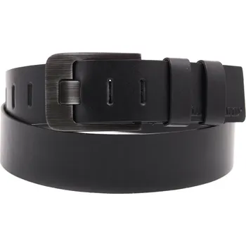 Opasek Široký pánský kožený opasek z masivní hověziny Black Hand 010-98 černý Velikost = obvod pasu (cm): 85 cm