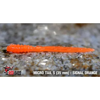 Gumová nástraha REDBASS Micro Tail S 35mm Signal Orange UV