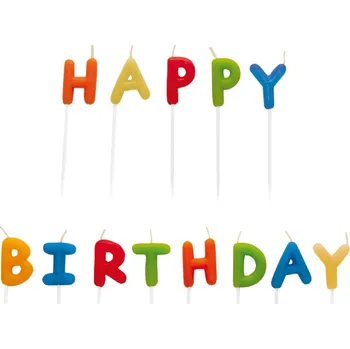 Svíčka Sada svíček Happy Birthday II