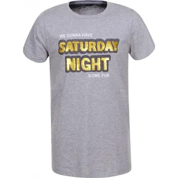 Chlapecké tričko Chlapecké triko s flitry - Glo-Story BPO 7075, šedý melír Barva: Šedá, Velikost: 130