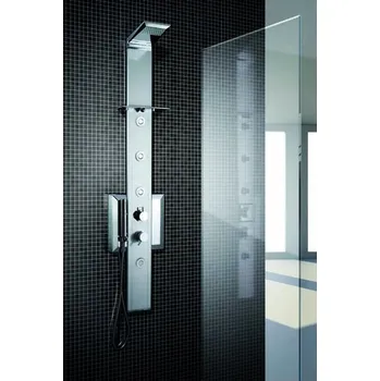 Sprchový panel PRISMA 140 sprchový panel s pákovou baterií, hliník/chrom P4PN