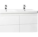 Krajcar PLX Push koupelnová skříňka s dvojumyvadlem 120 x 65 x 46,5 cm bílá PLX120