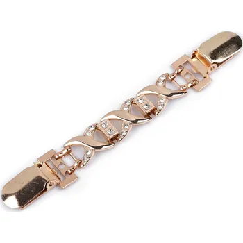 Spona dragoun s broušenými kamínky, Balení 1 ks, Varianta růžové zlato