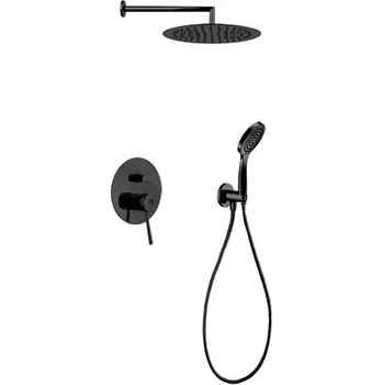 Sprchová hlavice Sanjet Sprchový set RONDO-X2 BLACK, hlavová sprcha ø25 cm